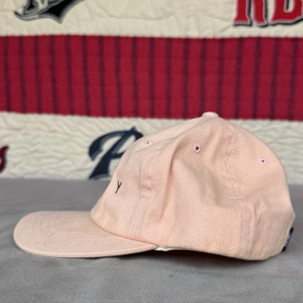 Stussy Pink Cotton Blend Baseball Cap OSFA Adjustable Strap Embroidered Logo Hat